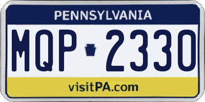 PA license plate MQP2330