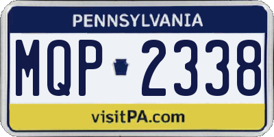PA license plate MQP2338