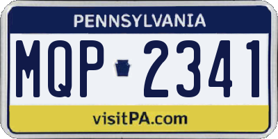 PA license plate MQP2341