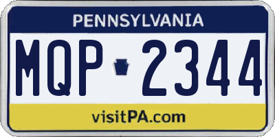 PA license plate MQP2344