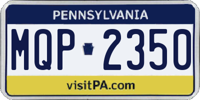 PA license plate MQP2350