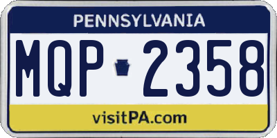 PA license plate MQP2358