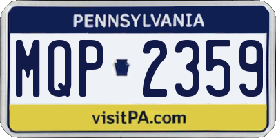 PA license plate MQP2359