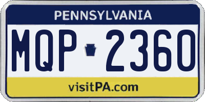 PA license plate MQP2360