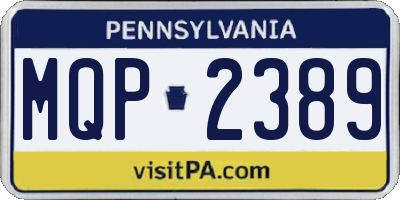 PA license plate MQP2389