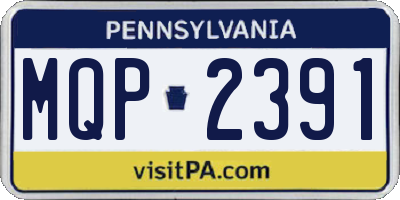 PA license plate MQP2391