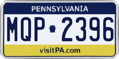 PA license plate MQP2396