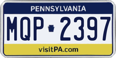PA license plate MQP2397