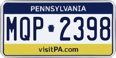 PA license plate MQP2398