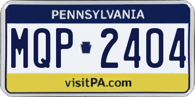 PA license plate MQP2404
