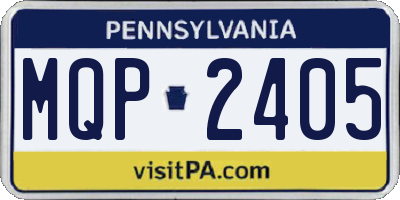 PA license plate MQP2405