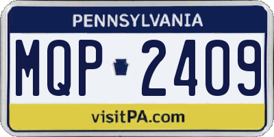 PA license plate MQP2409