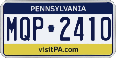 PA license plate MQP2410