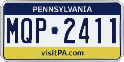 PA license plate MQP2411