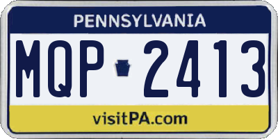 PA license plate MQP2413