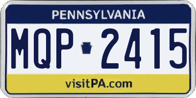 PA license plate MQP2415
