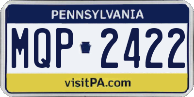 PA license plate MQP2422
