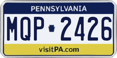 PA license plate MQP2426