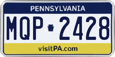PA license plate MQP2428