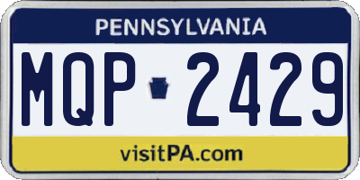 PA license plate MQP2429