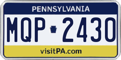 PA license plate MQP2430