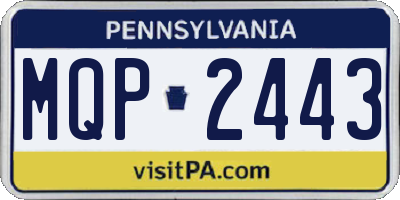 PA license plate MQP2443