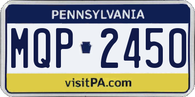 PA license plate MQP2450