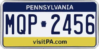 PA license plate MQP2456