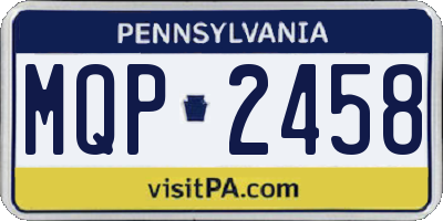 PA license plate MQP2458