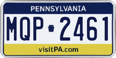 PA license plate MQP2461