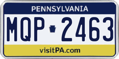 PA license plate MQP2463