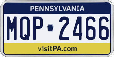 PA license plate MQP2466