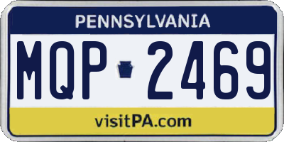 PA license plate MQP2469
