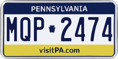 PA license plate MQP2474