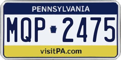 PA license plate MQP2475