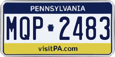 PA license plate MQP2483