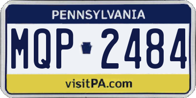 PA license plate MQP2484