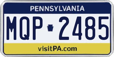 PA license plate MQP2485