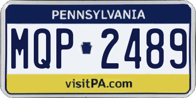 PA license plate MQP2489