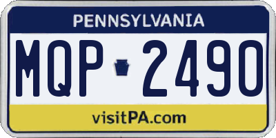 PA license plate MQP2490