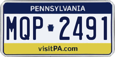 PA license plate MQP2491