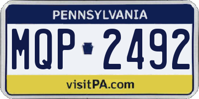 PA license plate MQP2492