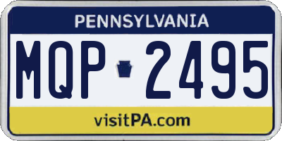 PA license plate MQP2495