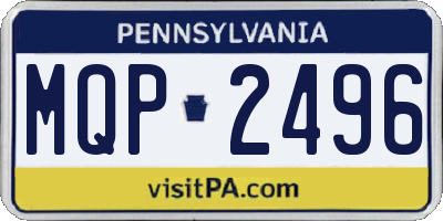 PA license plate MQP2496
