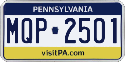 PA license plate MQP2501
