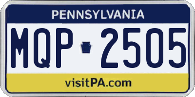 PA license plate MQP2505