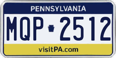 PA license plate MQP2512