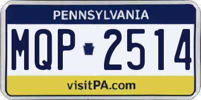 PA license plate MQP2514