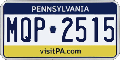 PA license plate MQP2515