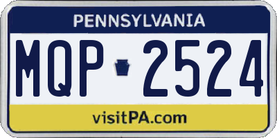 PA license plate MQP2524